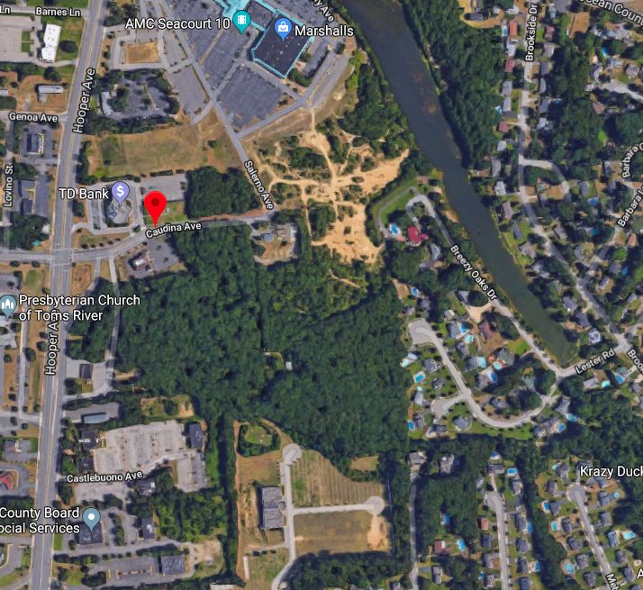A planned 22-acre redevelopment plan in Toms River. (Photo: Google Maps)