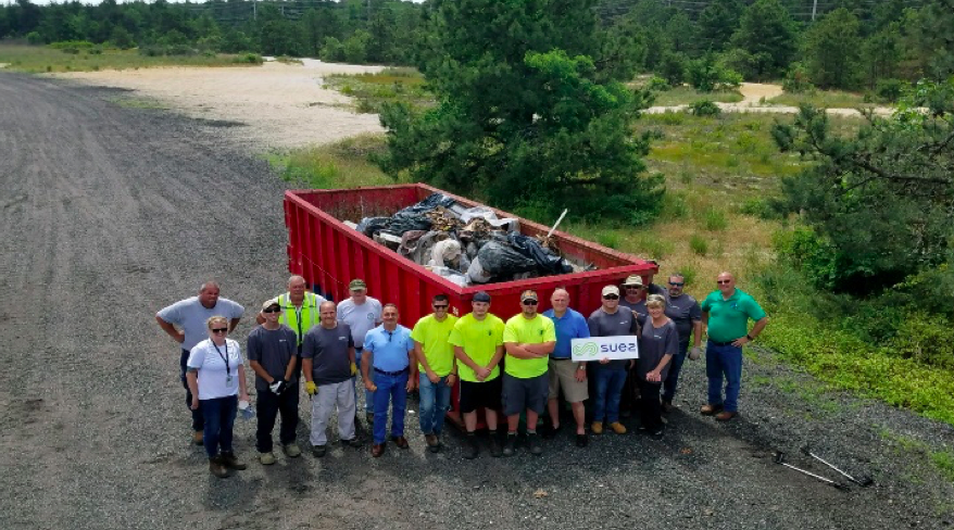 Volunteers and Clean Communities personnel clean over 5 tons of trash for the Barnegat Bay blitz on June 7, 2019. (Photo: Toms River Township)