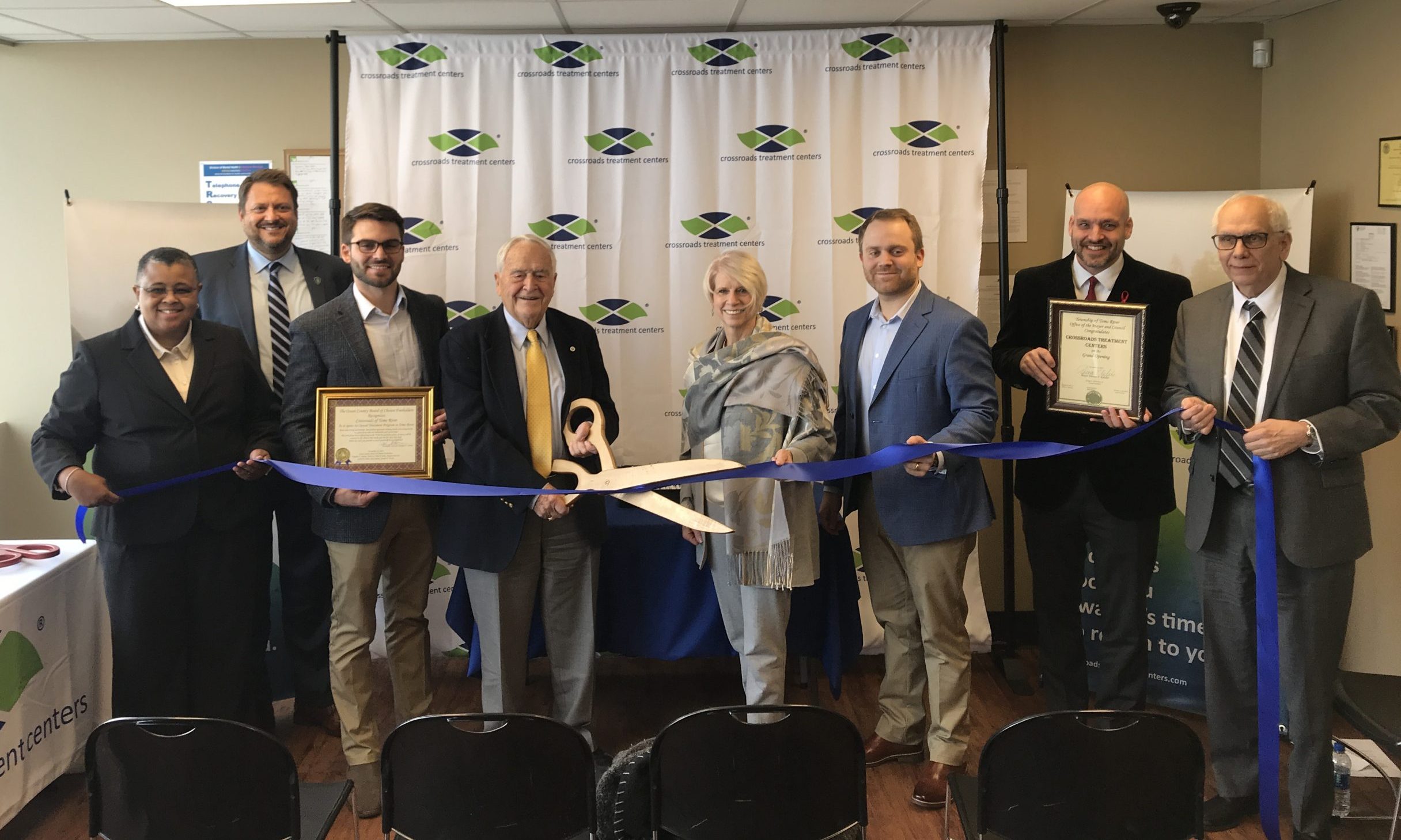 Officials attend the opening ceremony for Crossroads Treatment Centers in Toms River. (Photo: Daniel Nee)