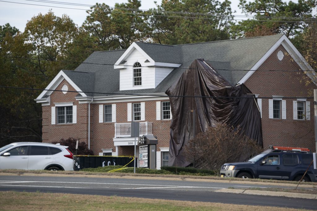 The scene of a deadly car accident in Toms River, Nov. 11, 2019. (Photo: Daniel Nee)