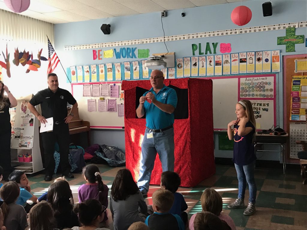 Kids visit with Tom the Duck in Toms River. (Photo: Toms River Public Works)