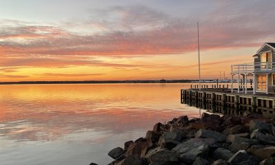 Sunset on Barnegat Bay in Mantoloking and Brick, N.J., Jan. 22, 2022. (Photo: Daniel Nee)