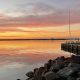 Sunset on Barnegat Bay in Mantoloking and Brick, N.J., Jan. 22, 2022. (Photo: Daniel Nee)