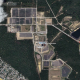 Solar arrays installed on portions of the former Ciba-Geigy site in Toms River, N.J. (Credit: Google Earth)