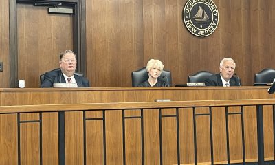 Ocean County Commissioners Jack Kelly, Virginia Haines and Gary Quinn. (Photo: Daniel Nee)