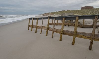 Beach erosion and damage in Ortley Beach following the Mothers' Day nor'easter, May 2022. (Photo: Daniel Nee)