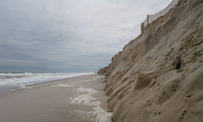 Beach erosion and damage in Ortley Beach following the Mothers' Day nor'easter, May 2022. (Photo: Daniel Nee)