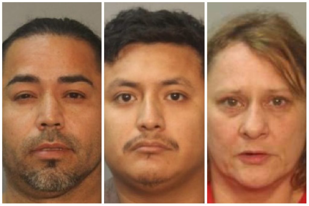 Ivan Contreras-Cruz, 41, of Toms River, Alberto Vasquez-Ventura, 27, of Lakewood, and Natalia Mihok, 49, of Toms River. (Photos: OCPO)