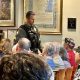 A police officer provides security at the April 30, 2025 township council meeting in Toms River. (Photo: Shorebeat)