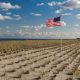 An American flag over the beach in Ortley Beach, N.J. (Photo: Shorebeat)