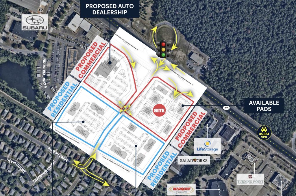 A planned development at Route 37 and Bimini Drive, Toms River, N.J. (Credit: Planning Document)