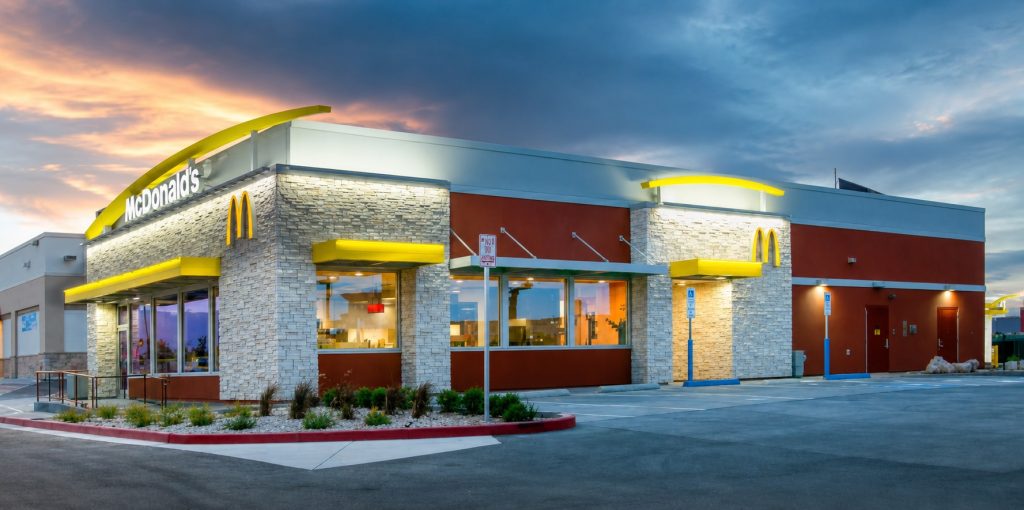 A modern McDonald's restaurant architectural design. (Credit: McDonald's USA LLC)