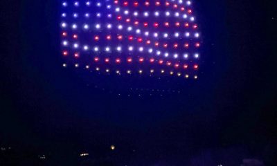 A patriotic drone display show in Ohio. (Facebook)