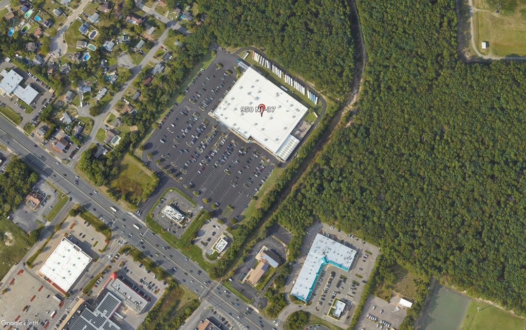 Toms River Walmart on Route 37 West. (Google Earth)